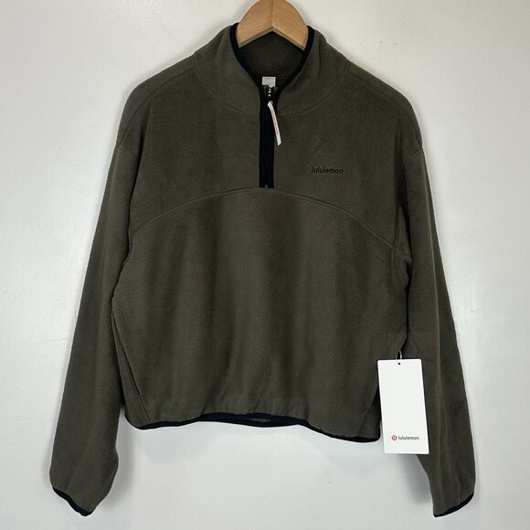 Lululemon Tumbled Fleece Half-Zip Jacket Olive Brown  Size: XS NWT - Picture 1 of 11